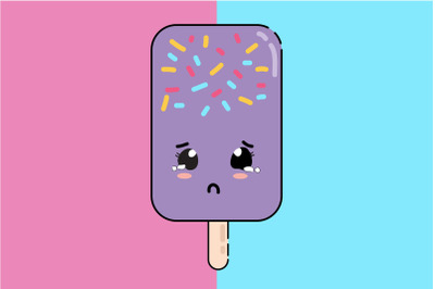 Kawaii Cute Sad Ice Cream