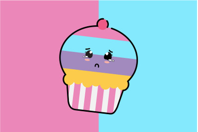 Kawaii Cute Cry Cupcake