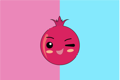 Kawaii Cute Pomegranate