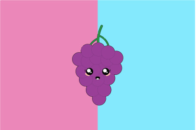 Kawaii Cute Grape Art