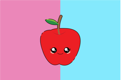 Kawaii Cute Smile Apple