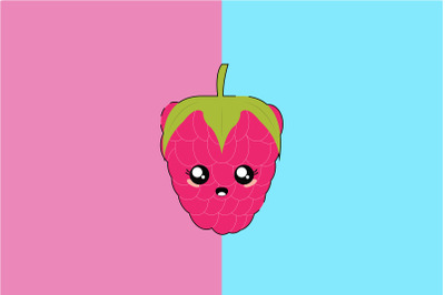 Kawaii Cute Raspberries Art