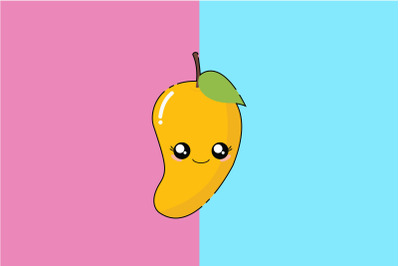 Kawaii Cute Smile Mango Art