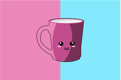 Kawaii Cute Mug Illustration