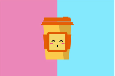 Kawaii Cute Coffee Cup Art Illustration Character