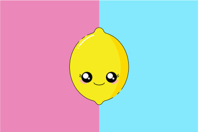 Kawaii Cute Lemon Illustration