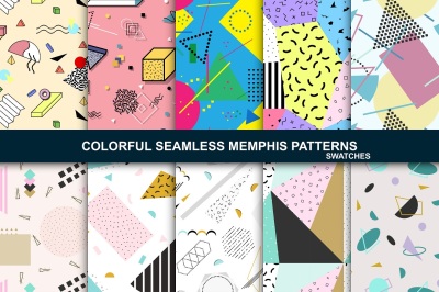 Memphis seamless swatches.