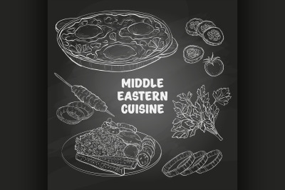 Middle Eastern cuisine, arabian dishes. 7