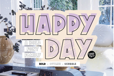 HAPPY DAY a Bold Font Family