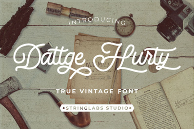 Dattge Hurty - Monoline Retro Font