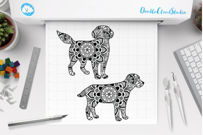 Dog Mandala SVG Cut Files&2C; Dog Mandala Clipart.