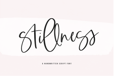 Stillness - Handwritten Script Font