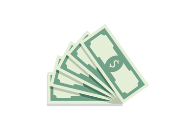 Fan of banknotes vector