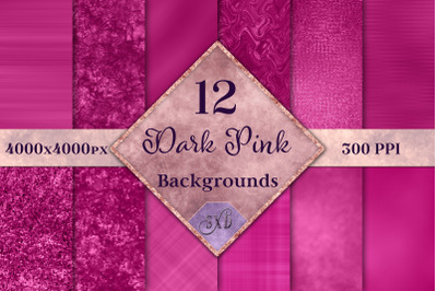 Dark Pink Backgrounds - 12 Image Textures Set