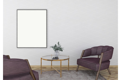 Interior scene - artwork background - frame mockup