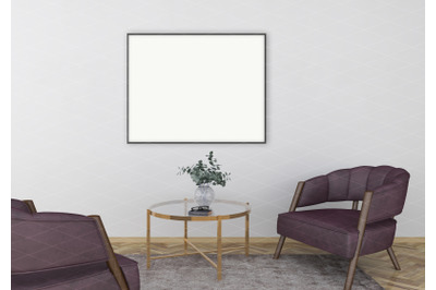 Interior scene - artwork background - frame mockup