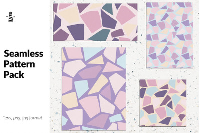 Pastel mosaic seamless patterns