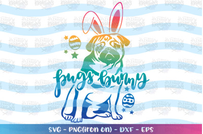 Easter svg Pugs Bunny svg Easter Pug dog lover