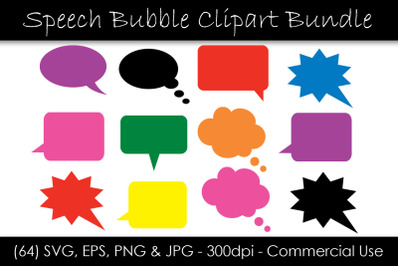 Solid Speech Bubble SVG Bundle