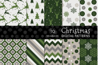 10 Seamless Christmas Patterns - Set 2