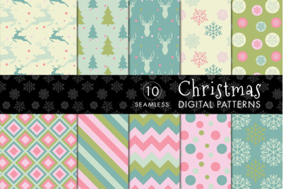 10 Seamless Christmas Patterns - Set 3