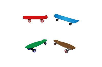 skateboard simple vector illustration