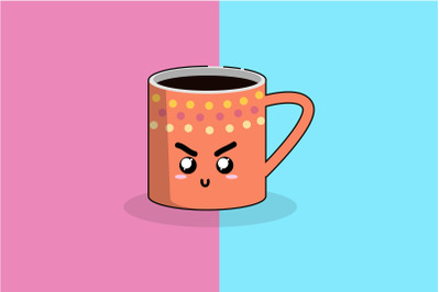 Kawaii Cute Black Coffee Cup