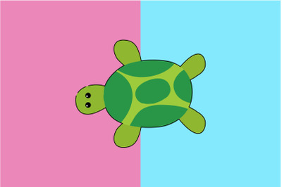 Kawaii Cute Green Turtle