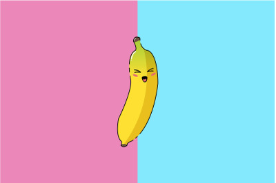 Kawaii Cute Laughing Banana