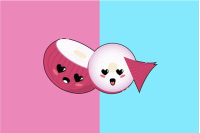 Kawaii Cute Couple Shallot