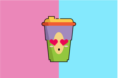 Kawaii Cute Coffee Cup Art Illustration Character