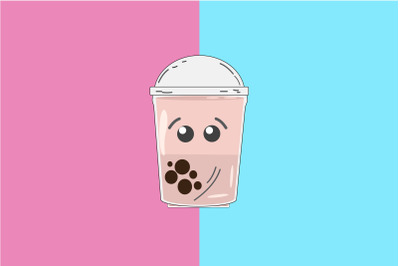 Kawaii Cute Drinks Art Character