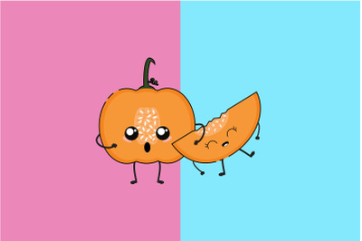 Kawaii Cute Laughing Pumpkin