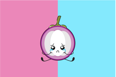 Kawaii Cute Crying Mangosteen