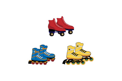 rollerblade simple vector illustration