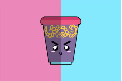 Kawaii Cute Coffee Cup Illustration Character