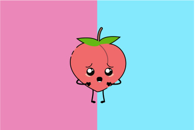 Kawaii Cute Peach Art Character