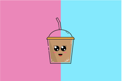 Kawaii Cute Drinks Art Character