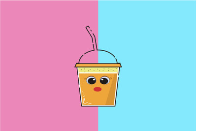 Kawaii Cute Drinks Illustration