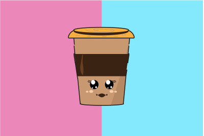 Kawaii Cute Coffee Character