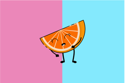 Kawaii Cute Laughing Orange