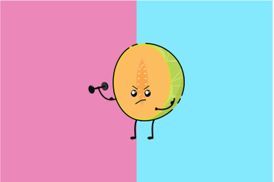 Kawaii Cute Squat Melon