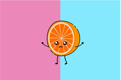 Kawaii Cute Happy Orange