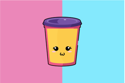 Kawaii Cute Yellow Coffee Cup