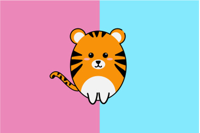 Kawaii Cute Happy Tiger