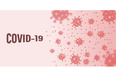 COVID-19, virus spread illustration background.