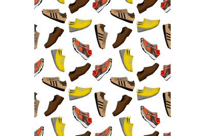 design patterns with ornaments of various shapes of shoes