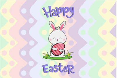 Easter Bunny Egg Art Illustration