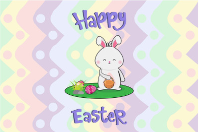 Easter Bunny Egg Art Illustration