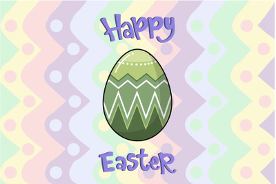 Easter Green Egg Art Illustration